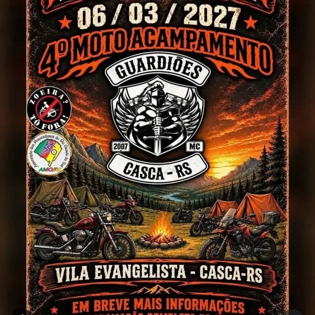 Cartaz do 4º ACAMPAMENTO MC GUARDIÕES