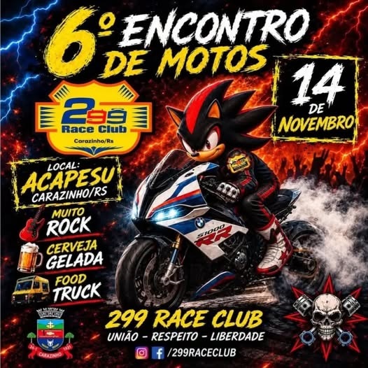 Cartaz: 6° Encontro de Motos de Carazinho
